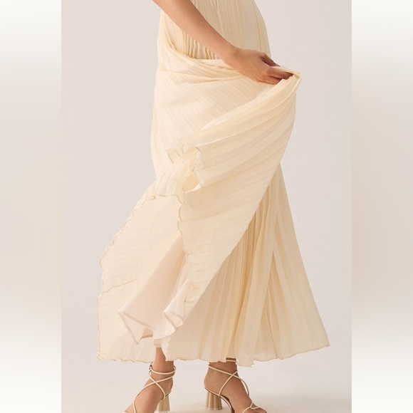 Anthropologie Forever That Girl One-Shoulder Pleated Dress - Picture 4 of 5